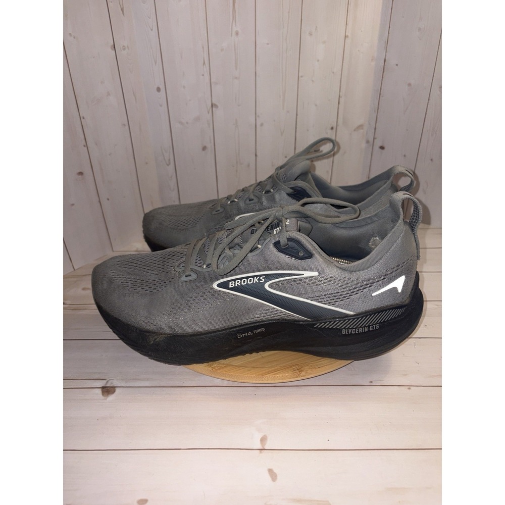 Brooks Mens GLYCERIN 22 GTS Gray Black Running Sneakers US 11.5 - Picture 6 of 10